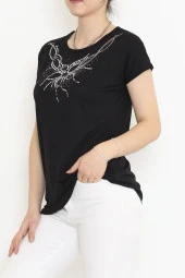 Pul Detaylı Bluz Siyah - 17141.599. - 5