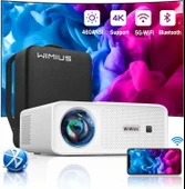 WiMiUS W7 Yerel 1080P Projektör 4K Destekli - 5G WiFi Bluetooth - 1
