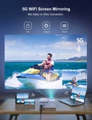 WiMiUS W7 Yerel 1080P Projektör 4K Destekli - 5G WiFi Bluetooth - 2