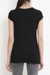 Kelebek Pullu Bluz Siyah - 17129.599. - 10