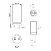 50F 2.7V Süpercap 10x25mm DIP Süper Kapasitör Enerji Depolama Güneş Rüzgar Akü Batarya Güç - 8