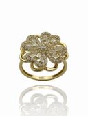 Özel Tasarım Dönen Yonca Altın Yüzük 14 Ayar thumbnail 1