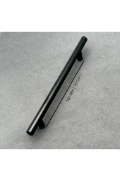 Helen Mat Siyah Tv Ünitesi Vestiyer Yatak Odası Mutfak Dolap Çekmece Kulpu 160 Mm 2 Adet thumbnail 2