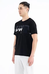 Tommy Life Siyah Ön Cep Detaylı Baskılı Standart Kalıp Erkek T-shirt - 88200 - 4