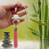 Feng Shui Maneki Neko Şans Kedisi Pembe No.1 thumbnail 3