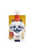 Wanpy Köpek Ödül Maması Taze Sığır Etli Havuçlu Ezme 90 Gr x 10 adet - 1