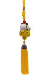 Feng Shui Maneki Neko Şans Kedisi Sarı No.1 thumbnail 8