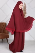 İki Parça Dantelli Arap Model Namaz Elbisesi - 5