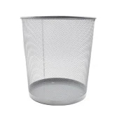 Gogi Çöp Kovası Metal Perforeli 10 Litre Gri Çöp Kovası - 1
