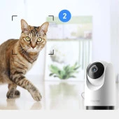 Tecno TH300 3MP 2K Ultra HD 360° Kablosuz Wifi Güvenlik Kamerası + Tecno 64Gb 100Mb/s Micro Sd Hafıza Kartı ve Adaptörü - 8