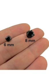 Güçlü Mıknatıslı 316L Çelik Tektaş Erkek Kadın Küpe Deliksiz Fake Küpe (1 Adet) - 3