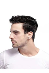 Güçlü Mıknatıslı 316L Çelik Tektaş Erkek Kadın Küpe Deliksiz Fake Küpe (1 Adet) - 4