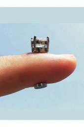 Güçlü Mıknatıslı 316L Çelik Tektaş Erkek Kadın Küpe Deliksiz Fake Küpe (1 Adet) - 5