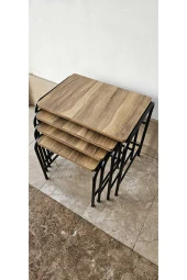Aslanstore 4'Lü Zigon Sehpa Ceviz - 2