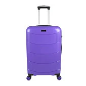 Bagacar Ultra Hafif Kırılmaz Silikon 3lü Set Valiz Mor+ETİKET HEDİYELİ! - 3