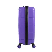 Bagacar Ultra Hafif Kırılmaz Silikon 3lü Set Valiz Mor+ETİKET HEDİYELİ! - 4