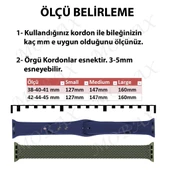 Apple Watch 44/45/46/49mm Kordon Large Örgü Solo Loop Kordon 32 160mm 2/3/4/5/6/se/7/8/9/10/11/ultra - 2
