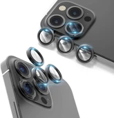 Apple iPhone 12 Pro Max Kamera Lens Koruyucu Çerçeveli Koruyucu CL-02 - 10