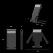 Tablet Telefon Tutucu Standı Alüminyum Teleskopik Masaüstü L315 - 4