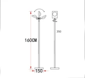 Dekoratif Ambiyans Ayaklı Işık Kaynağı Oval Işık Süzmesi K160H - 5