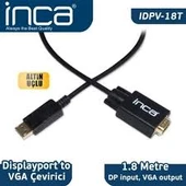 Inca IDPV-18T Displayport To Vga Kablo 1.8mt - 1