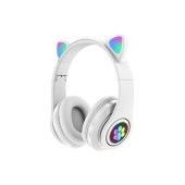 Sonia Bass A Kalite Kedi Kulağı Detaylı Bluetooth Kablosuz Rengarenk Işıklı Rgb Oyuncu Kulaklık - 1