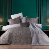 Schafer Home New Daily Kadife Çeyiz Seti 9 Parça-Gri - 1