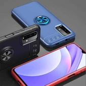 Xiaomi Redmi Note 9 4G Kılıf Yüzüklü Magnetli Ravel Case - 10