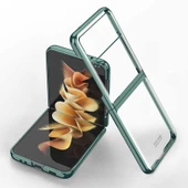 Samsung Galaxy Z Flip 3 Kılıf Şeffaf Kıpta Kapak - 6