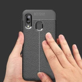 Samsung Galaxy A20 Kılıf Deri Tarzı Niss Silikon Case thumbnail 3