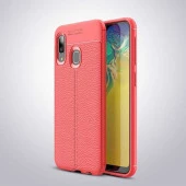 Samsung Galaxy A20 Kılıf Deri Tarzı Niss Silikon Case thumbnail 7