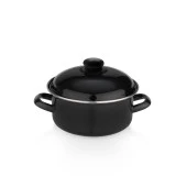 Schafer Komfort Pişir Sakla Emaye Tencere 18 Cm-Siyah - 2