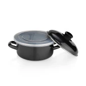 Schafer Komfort Pişir Sakla Emaye Tencere 18 Cm-Siyah - 3
