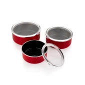 Schafer Komfort 3 lü Saklama Kabı Seti 6 Parça-Kırmızı - 3