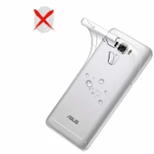 Asus Zenfone 3 Laser ZC551KL Kılıf Şeffaf Silikon Hibrit Case - 2