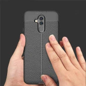 Huawei Mate 20 Lite Kılıf Deri Tarzı Niss Silikon Case - 2