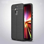 Huawei Mate 20 Lite Kılıf Deri Tarzı Niss Silikon Case - 12