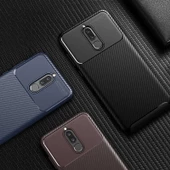 Huawei Mate 10 Lite Kılıf Karbon Silikon Case - 4