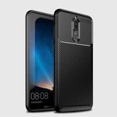 Huawei Mate 10 Lite Kılıf Karbon Silikon Case - 3