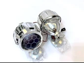 Femex Bi-Xenon Turuncu Bal Petek Desenli Far İçi Mercek 2,5 Inc Far Merceği Led Xenon Uyumlu - 3