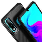 Huawei P30 Lite Kılıf Karbon Silikon Case - 7