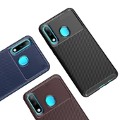 Huawei P30 Lite Kılıf Karbon Silikon Case - 4