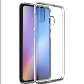 Samsung Galaxy A20 Kılıf Şeffaf Silikon Hibrit Case thumbnail 1