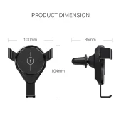 Wireless Şarjlı Araç İçi Telefon Tutucu Izgara X9 - 9