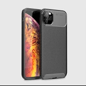 Apple iPhone 11 Pro Max Kılıf Karbon Silikon Case - 9