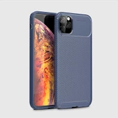 Apple iPhone 11 Pro Max Kılıf Karbon Silikon Case - 10