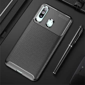 Samsung Galaxy A20S Kılıf Karbon Silikon Case - 9