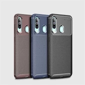 Samsung Galaxy A20S Kılıf Karbon Silikon Case - 3