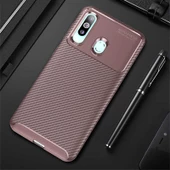 Samsung Galaxy A20S Kılıf Karbon Silikon Case - 11