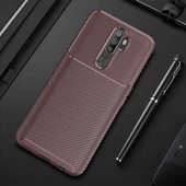 Oppo A9 2020 Kılıf Karbon Silikon Case - 7